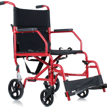 Silla de ruedas de tránsito de acero con recubrimiento en polvo WR6704A