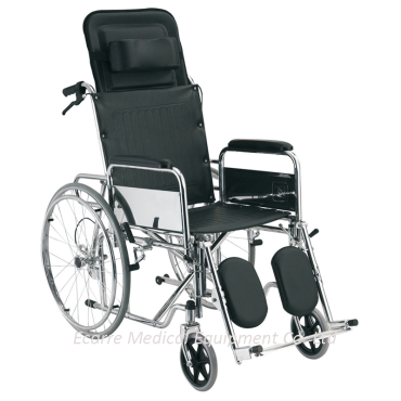 Silla de ruedas reclinable de acero con recubrimiento en polvo WR6903GC