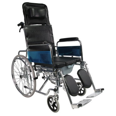 Silla de ruedas con cómoda reclinable de acero WR6608GC