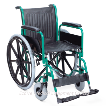 WR6901B Silla de ruedas de acero con recubrimiento en polvo verde