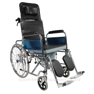 Silla de ruedas con cómoda reclinable de acero WR6609GC