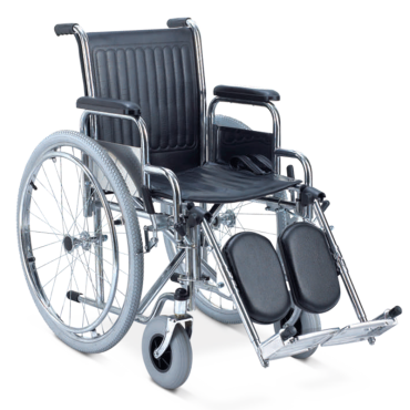 WR6902C Silla de Ruedas de Acero Cromada con Reposapiés Elevador