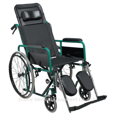 Silla de ruedas reclinable de acero con recubrimiento en polvo WR6954GC