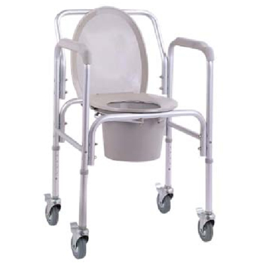 Silla cómoda de aluminio WR5715W con ruedas