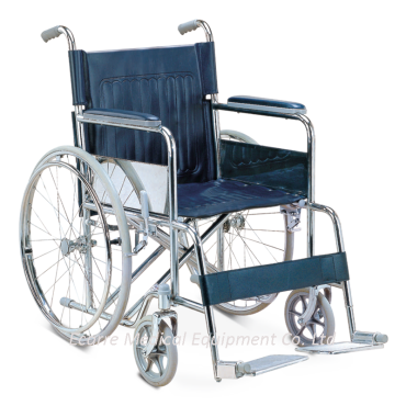  WR6874 Silla de ruedas de acero de alta calidad cromada